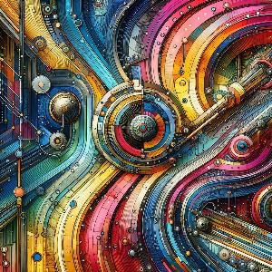 colorful abstract art poster with geometric shapes (13)